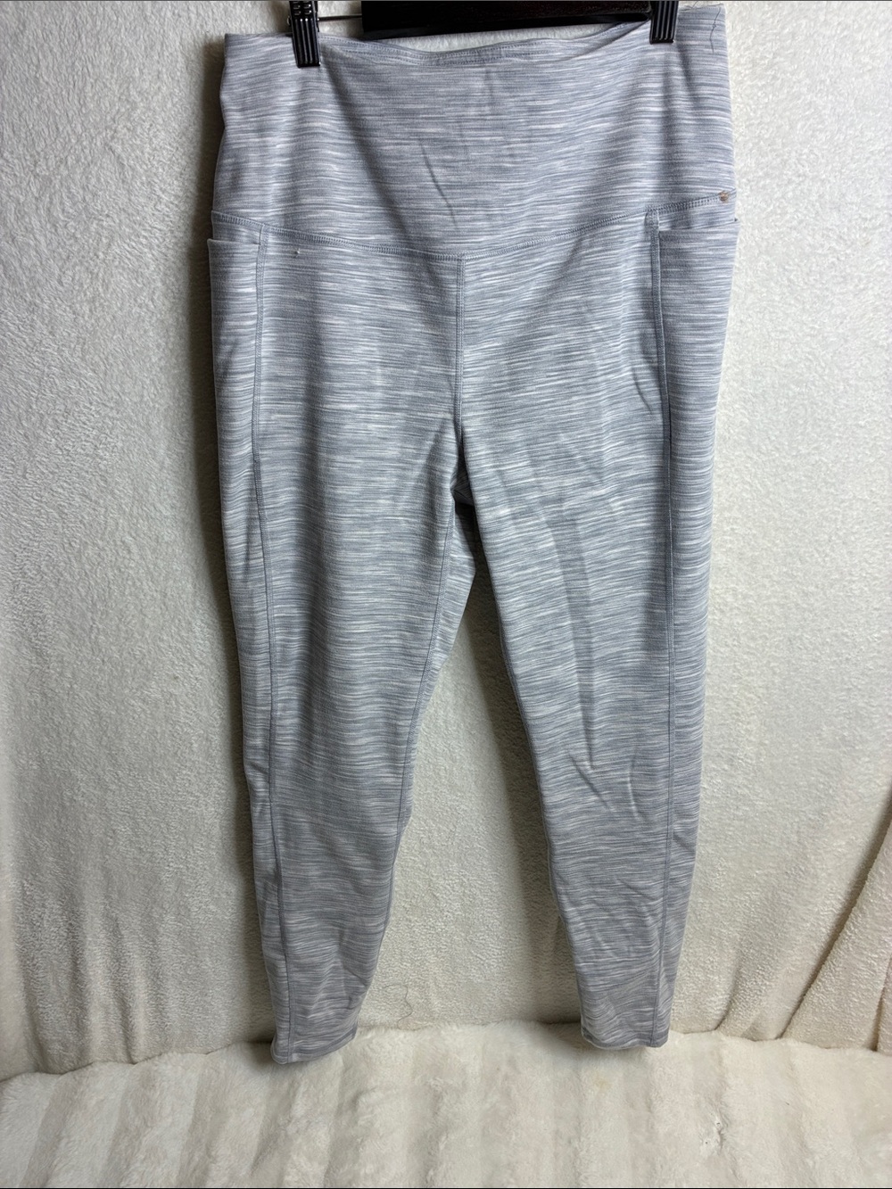 Spyder Light Heather Grey Athletic Top with Subtle Stripe Texture